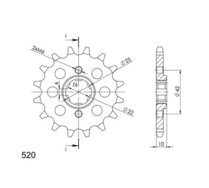 PINON SGR S AC P520-D15 HONDA NX DOMINATOR 650 88 00