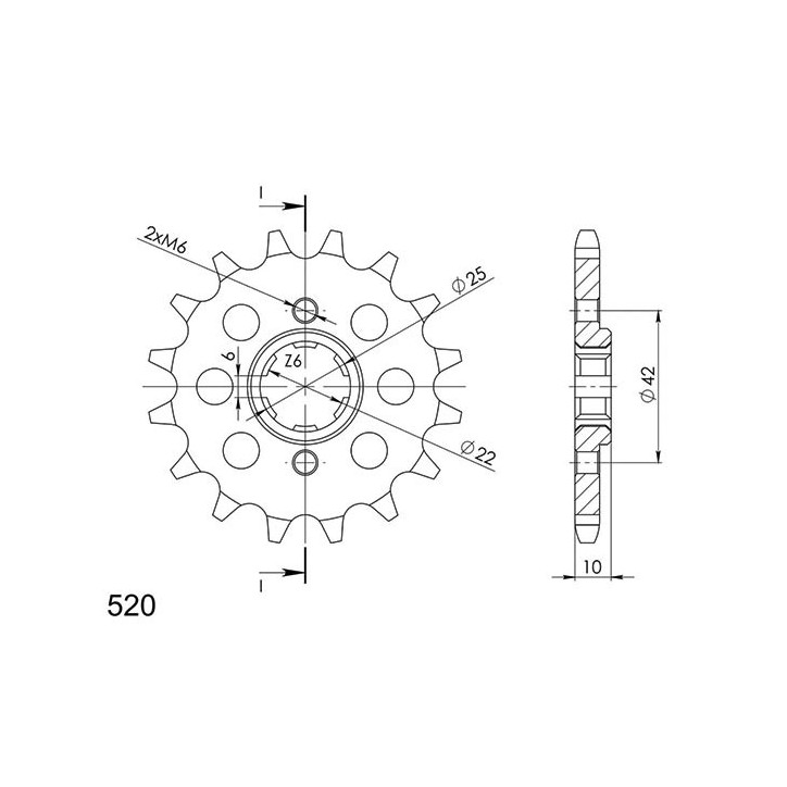 PINON SGR S AC P520-D15 HONDA NX DOMINATOR 650 88/00