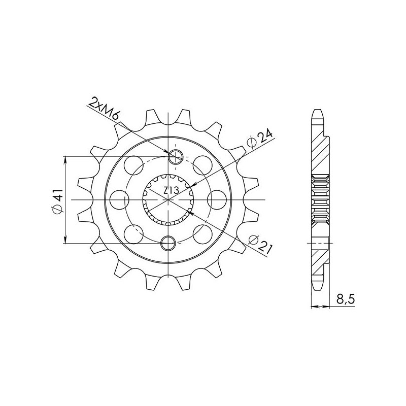 SGR PINION S AC P520-D15 HONDA XR R 400 96 04