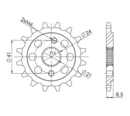 SGR PINION S AC P520-D15 HONDA XR R 400 96 04