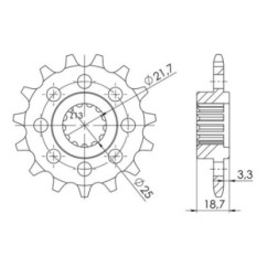 PINON SGR S AC P520-D15 KAWASAKI Z ABS 800 13 16