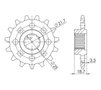 PINON SGR S AC P520-D15 KAWASAKI ZC 800 13 16