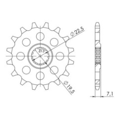 SGR PINION S AC P520-D15 MASH BLACK SEVEN IE ABS 250 17-20