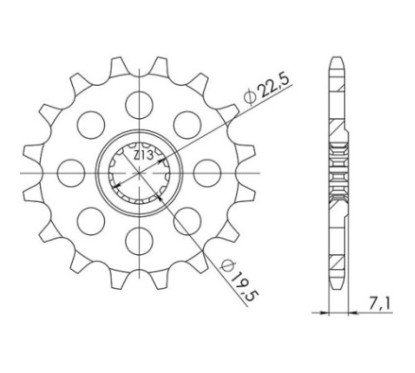 SGR PINION S AC P520-D15 SUZUKI GZ MARAUDER 250 99 10