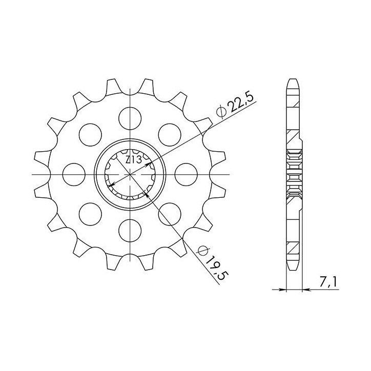 SGR PINION S AC P520-D15 SUZUKI GZ MARAUDER 250 99/10