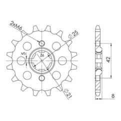 PINON SGR S AC P520-D15 YAMAHA FZ 400 1996