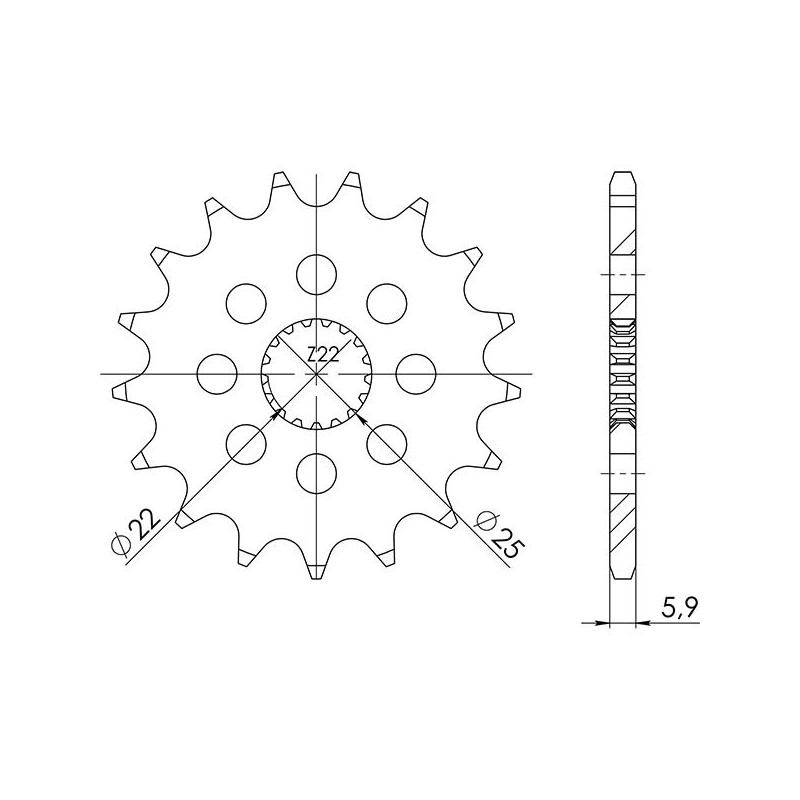 PINON SGR S AC P520-D16 APRILIA AF1 SINTESI 125 88 89