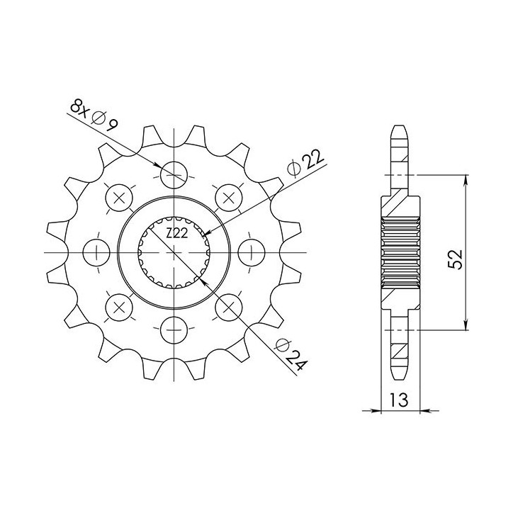 PINON SGR S AC P520-D16 APRILIA PEGASO/CUBE/IE 650 92/97