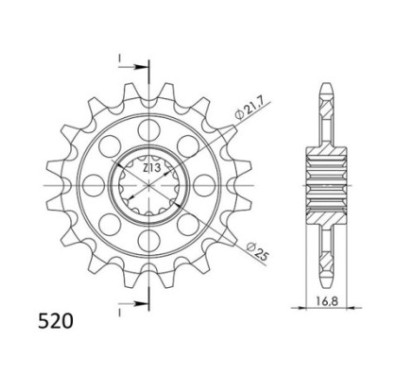 SGR PIGNON S AC P520-D16 HONDA CTX ABS DCT 700 14 16