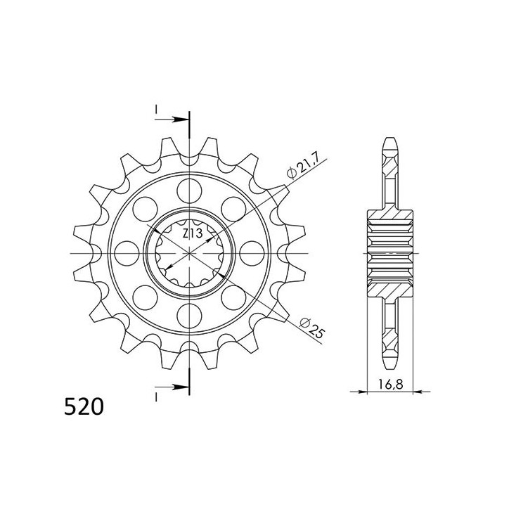 SGR PINION S AC P520-D16 HONDA CTX ABS/DCT 700 14/16