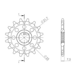 PINON SGR AC P520-D16 KAWASAKI NINJA ZX-6R 07-08