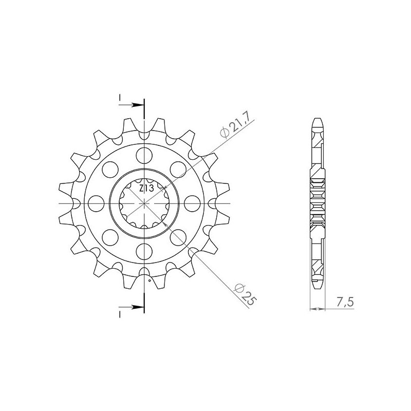 PINON SGR AC P520-D16 KAWASAKI NINJA ZX-6R 07-08