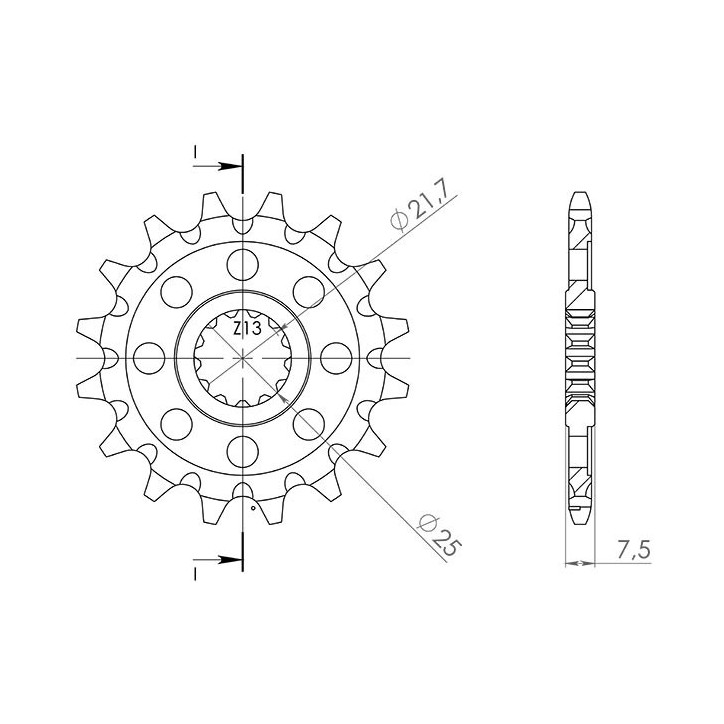 PINON SGR AC P520-D16 KAWASAKI NINJA ZX-6R 07-08