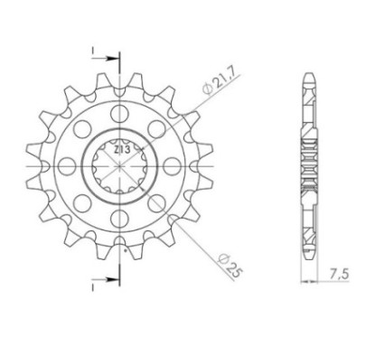 PINON SGR AC P520-D16 KAWASAKI NINJA ZX-6R 636 13 16