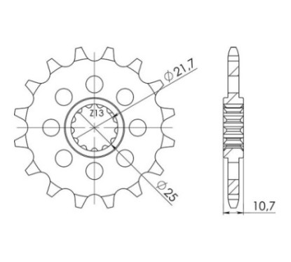 PINON SGR S AC P520-D16 YAMAHA XJ6 F DIVERSION ABS 600 10 11