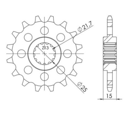 PINON SGR S AC P525-D14 TRIUMPH SPEED FOUR 600 03 05