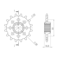 PINON SGR S AC P525-D15 APRILIA TUONO V4 E5 1100 21 23