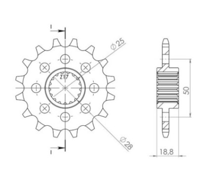 SGR RITZEL S AC P525-D15 APRILIA TUONO V4 FABRIK E3 E4 E5 1100 15-20