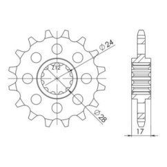 PINON SGR S AC P525-D15 HONDA CB F HORNET 600 03-04