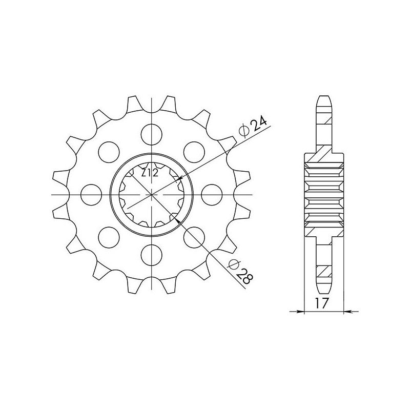 PINON SGR S AC P525-D15 HONDA CB F HORNET 600 03-04