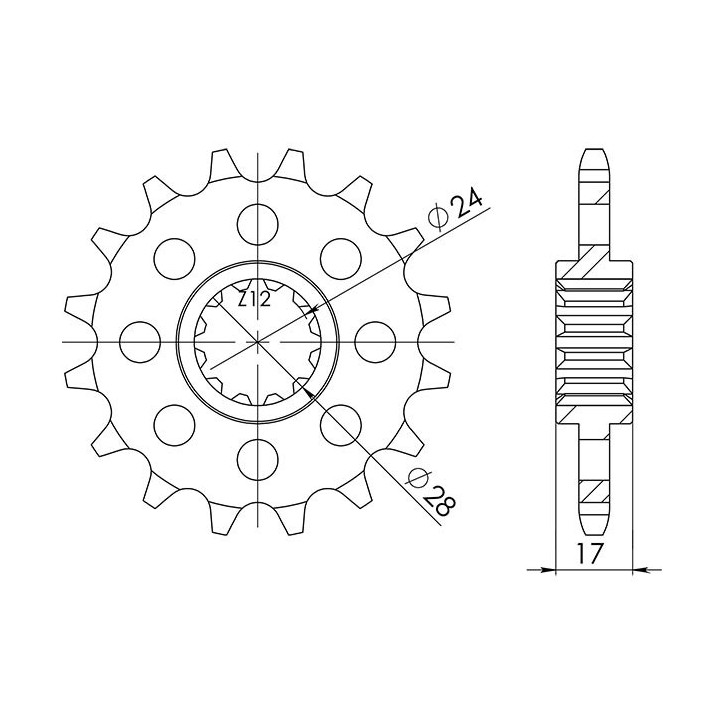 PINON SGR S AC P525-D15 HONDA CB F HORNET 600 03-04