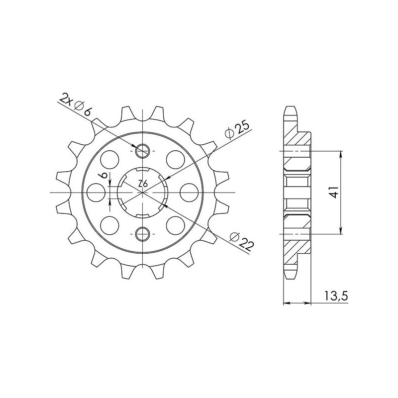 PINON SGR S AC P525-D15 HONDA XL V TRANSALP 600 87 88