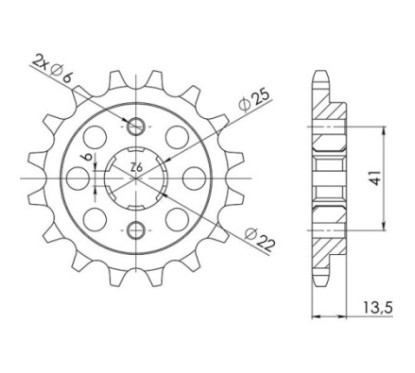 PINON SGR S AC P525-D15 HONDA XL V TRANSALP 600 87 88