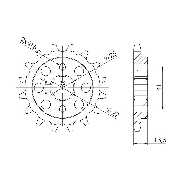 PINON SGR S AC P525-D15 HONDA XL V TRANSALP 600 87/88