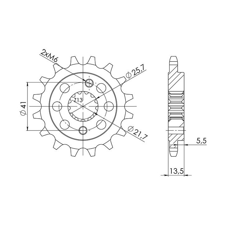 PINON SGR S AC P525-D15 HONDA XL V TRANSALP 600 89-90