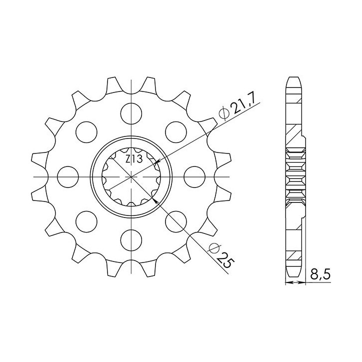 PINON SGR S AC P525-D15 KAWASAKI KLZ VERSYS 1000 12-14