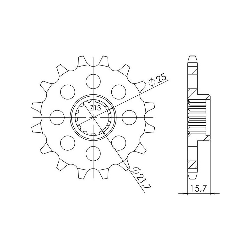 PINON SGR AC P525-D15 KAWASAKI NINJA ZX-6R 00-01