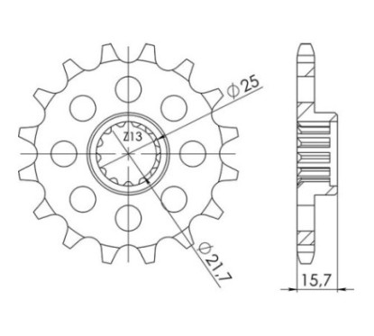 PINON SGR AC P525-D15 KAWASAKI NINJA ZX-6R 00-01