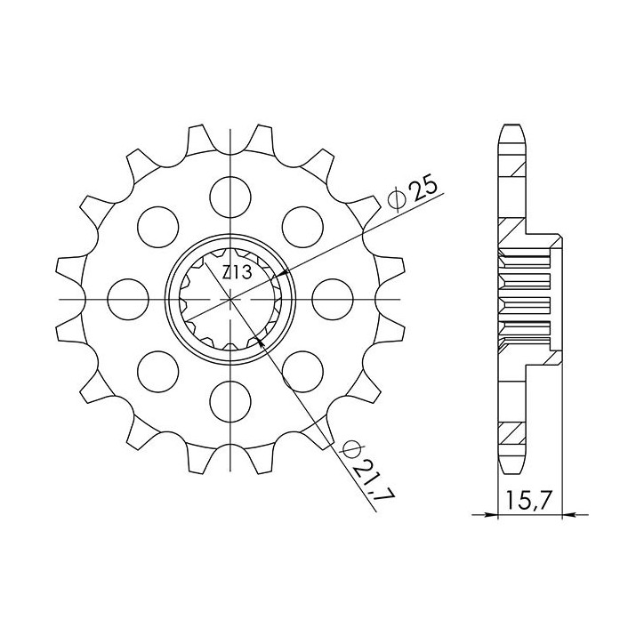 PINON SGR AC P525-D15 KAWASAKI NINJA ZX-6R 00-01