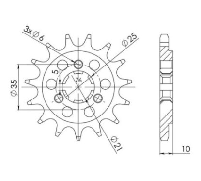 PINON SGR S AC P525-D15 SUZUKI DR SE 650 96 16