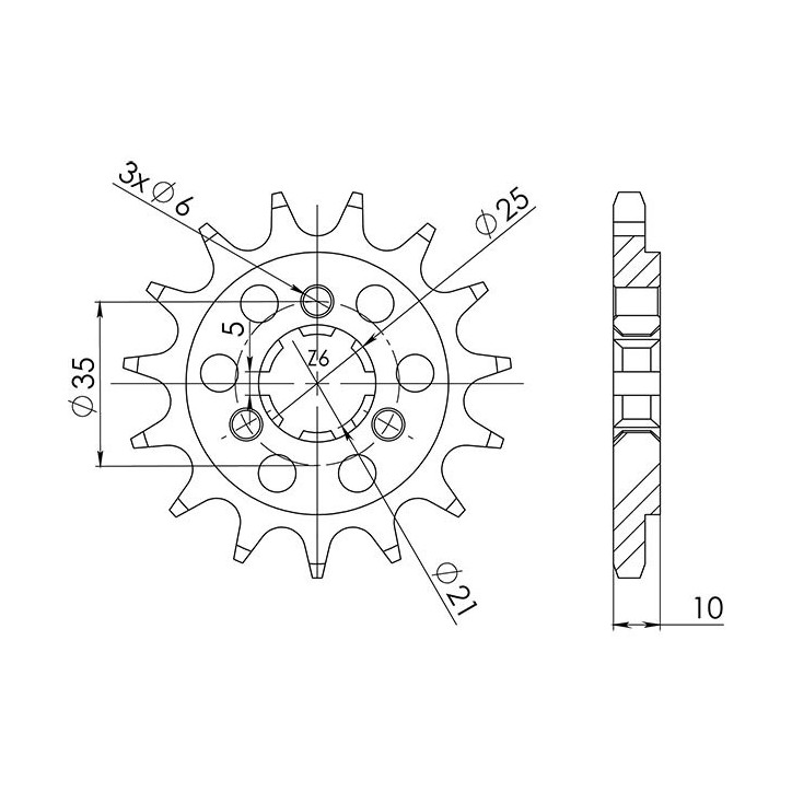 PINON SGR S AC P525-D15 SUZUKI DR SE 650 96/16