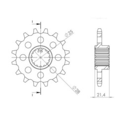 PIGNON SGR S AC P525-D16 APRILIA DORSODURO FACTORY ABS 750 10 13