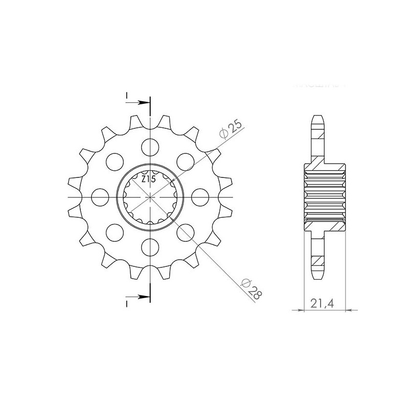 PIGNON SGR S AC P525-D16 APRILIA DORSODURO FACTORY ABS 750 10 13