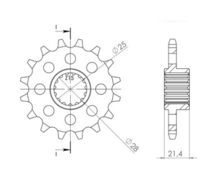 PIGNON SGR S AC P525-D16 APRILIA DORSODURO FACTORY ABS 750 10 13