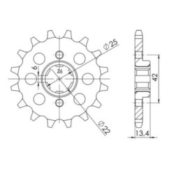 PINON SGR S AC P525-D16 HONDA CB DX 450 89 92