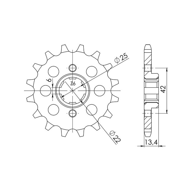 SGR PIGNONE S AC P525-D16 HONDA CB DX 450 89 92