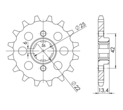 PINON SGR S AC P525-D16 HONDA CB DX 450 89 92