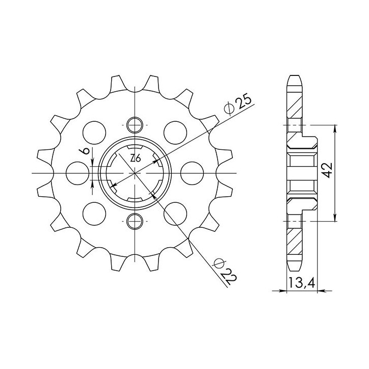 PINON SGR S AC P525-D16 HONDA CB DX 450 89/92