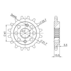 PINON SGR S AC P525-D16 HONDA VT C SHADOW 600 88-00