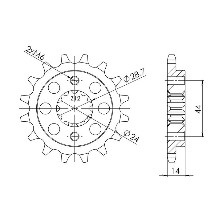 PINON SGR S AC P525-D16 HONDA XRV AFRICA TWIN 750 90-03