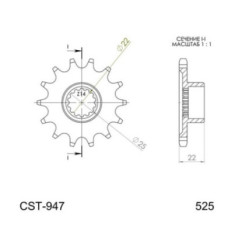 SGR PIGNONE S AC P525-D16 MV AGUSTA BRUTALE DRAGSTER 800 14-16