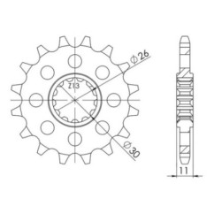 SGR PIGNONE S AC P525-D16 YAMAHA FZ8 N ABS 11 15