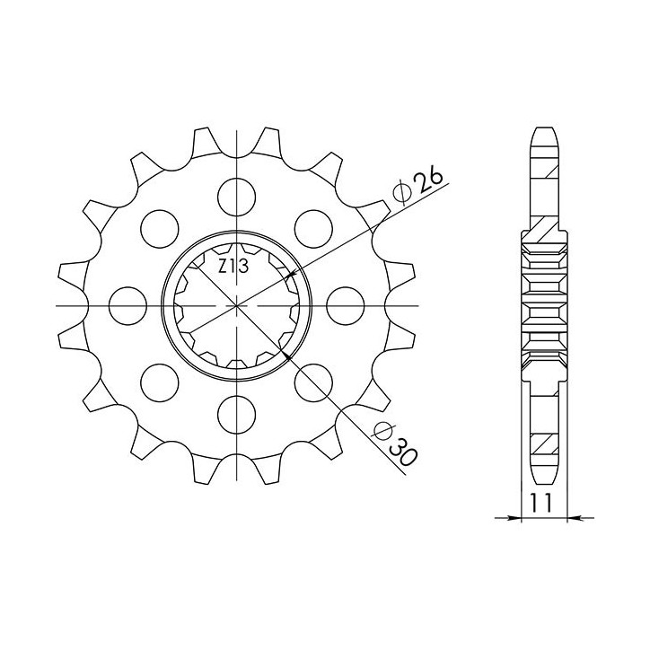 PINON SGR S AC P525-D16 YAMAHA FZ8 N/ABS (RN255/RN256) 11/15