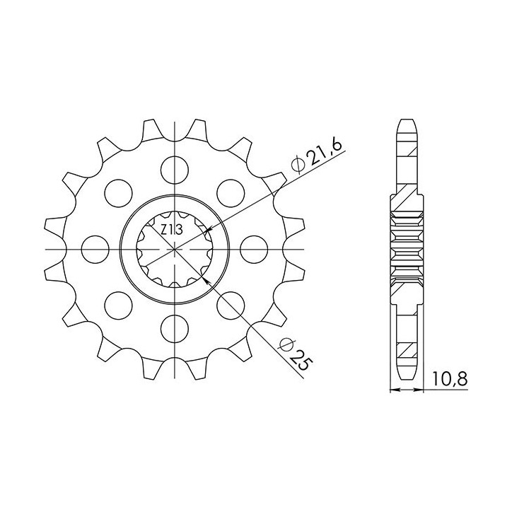 PINON SGR AC P525-D16 YAMAHA YZF-R6 06-07