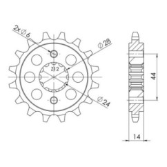 SGR PINION S AC P525-D17 HONDA VT DC BLACK WIDOW 750 01 03