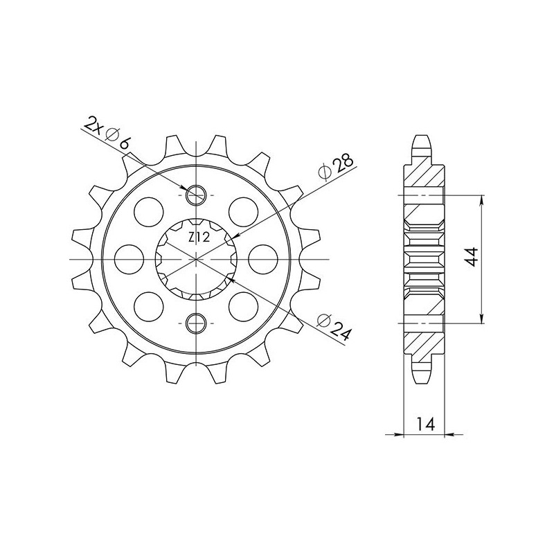 SGR PIGNON S AC P525-D17 HONDA VT S 750 10-11